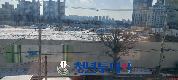 오는6월 부영에서 착공예정인 용산구 한강로3가 65-584번지 일대 아세아아파트 특별계획구역 공사현장