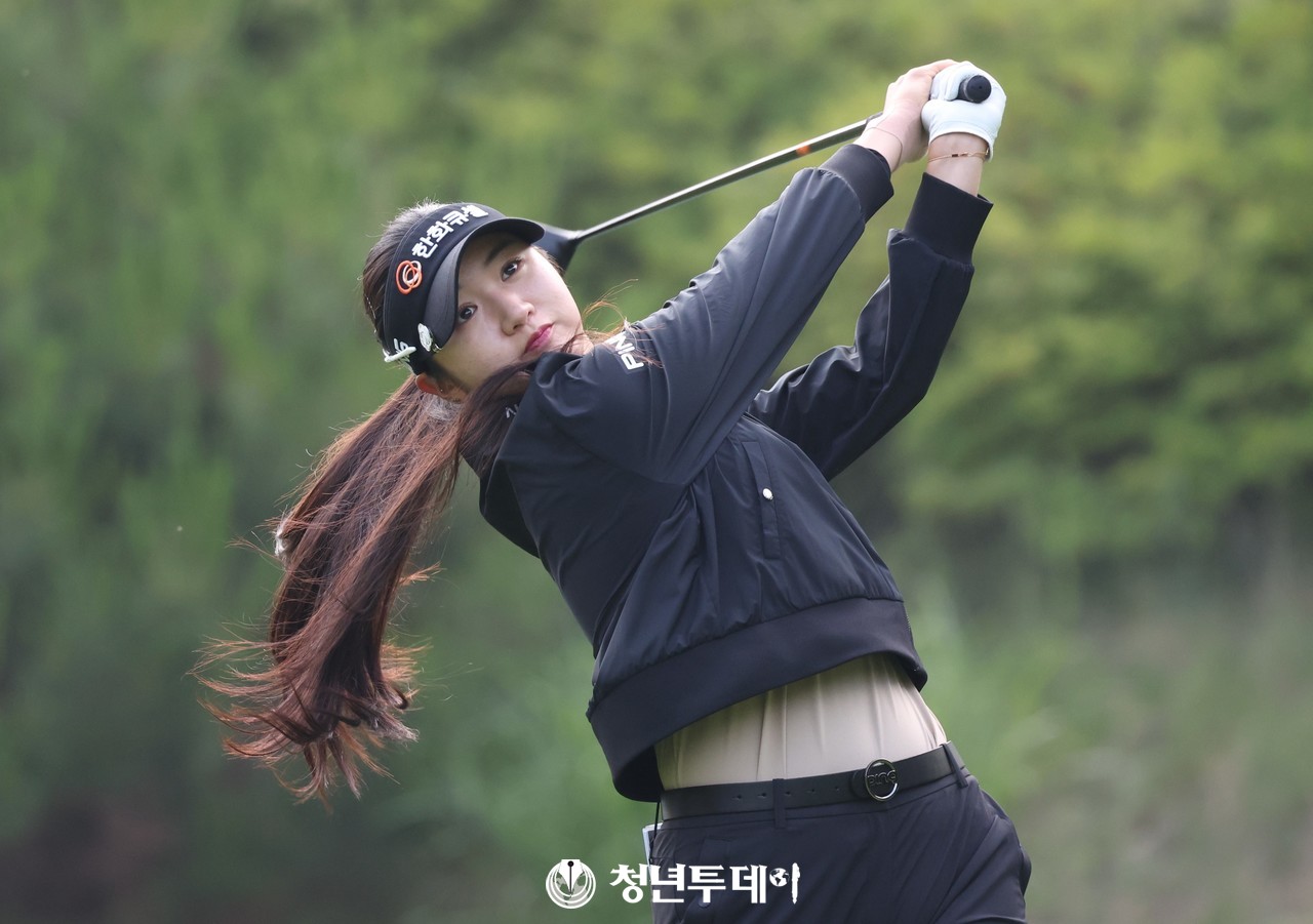 박혜준이 2일 경기도 양평에 위치한 더스타휴 골프&리조트(파72/6,787야드-예선6,689야드-본선)에서 막을올린 KLPGA ‘Sh수협은행 여자오픈’에서 우승을 향한 티샷을 하고있다. 2024.06.01.[양평=김원혁 기자]