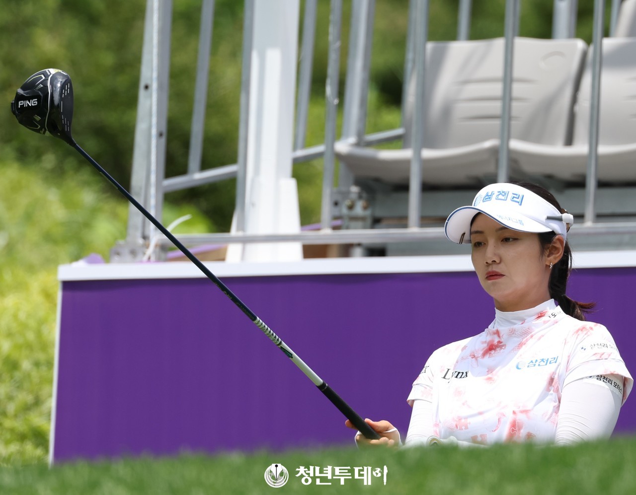 박도영이 11일 강원도 정선군에 위치한 하이원 컨트리클럽에서 열리는 ‘하이원리조트 여자오픈2024’에서 우승에 도전하는 드라이버 티샷을 하고있다. 2024.07.11. [사진=정선 김원혁 기자]