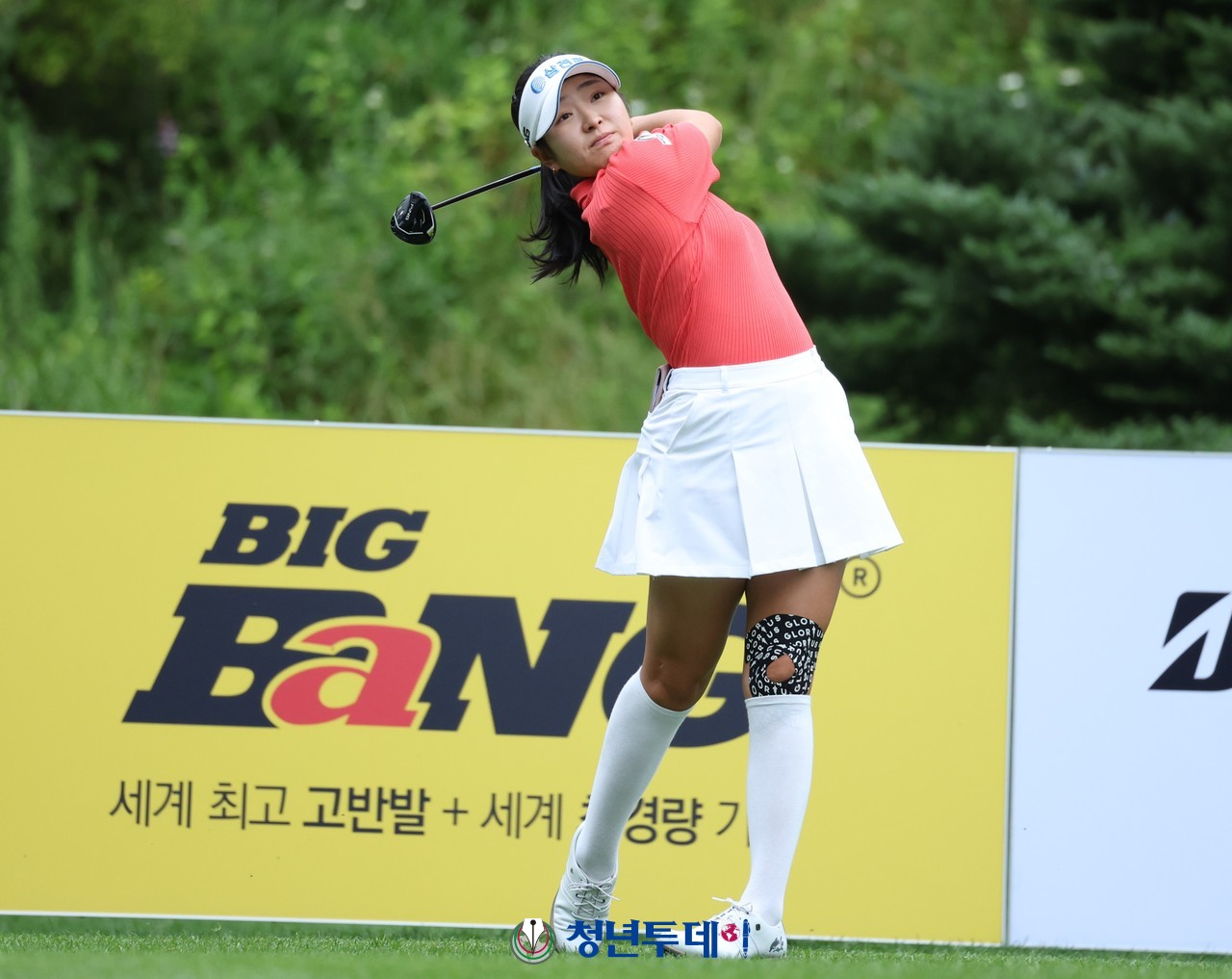 유현조가 14일 10번 홀에서 드라이버 티샷을 하고 있다. 2024.07.14. [사진=정선 김원혁 기자]