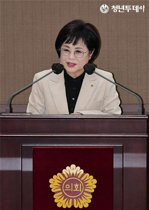 시정질문하는 이경숙 의원. 사진=서울시의회