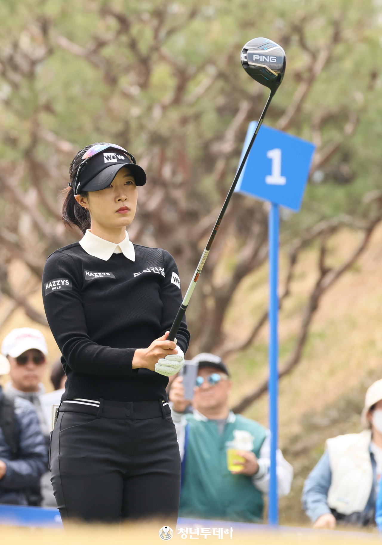 유효주가 대회 둘쨋날인 4일 우승을 향한 드라이버 티샷을 하고있다. 2025.04.04[사진=청년투데이 김충구 기자]