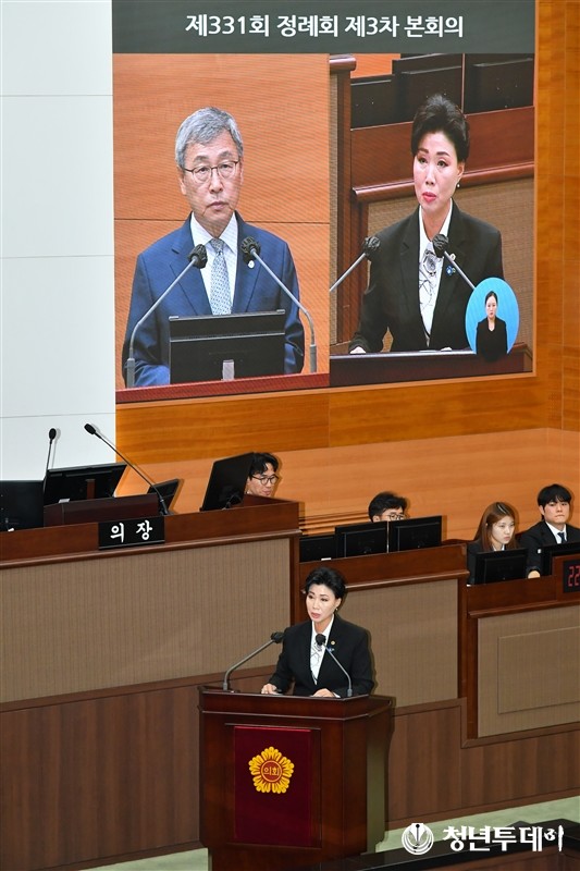 시정발언하는 최재란 의원. 사진=서울시의회